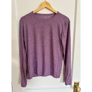 Outdoor Voices Long Sleeve Shirt Purple Heathered‎ Activewear Yoga Small